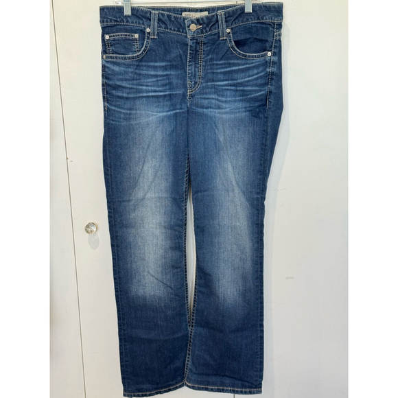Women's BKE Denim Dakota Jeans Size 31XL faded dark Blue wash stretch bootcut - Picture 1 of 9